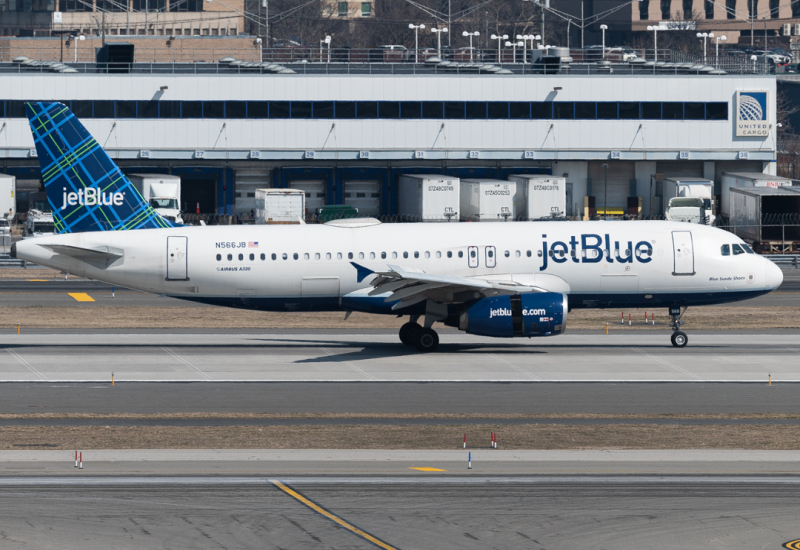 Photo of N566JB - JetBlue Airways Airbus A320 at JFK on AeroXplorer Aviation Database