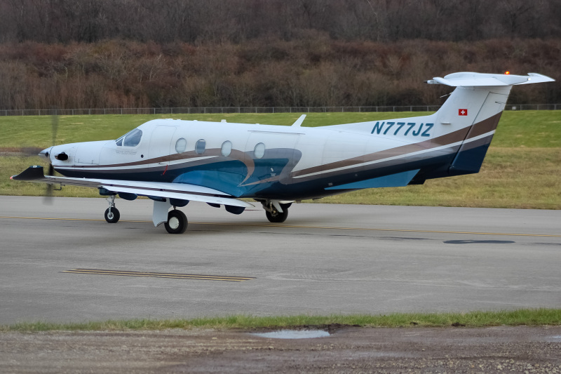 Photo of N777JZ - PRIVATE  Pilatus PC-12 at LUK on AeroXplorer Aviation Database