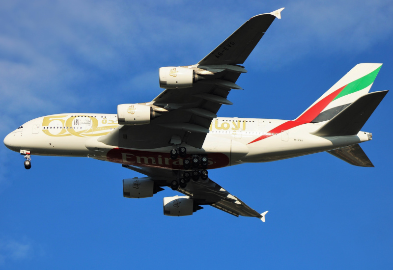 Photo of A6-EVG - Emirates Airbus A380-800 at IAD on AeroXplorer Aviation Database