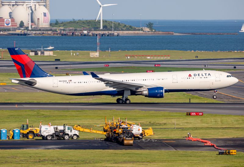 Photo of N823NW - Delta Airlines Airbus A330-300 at BOS on AeroXplorer Aviation Database