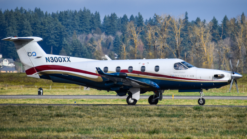 Photo of N300XX - Boutique Air Pilatus PC-12 at PDX on AeroXplorer Aviation Database