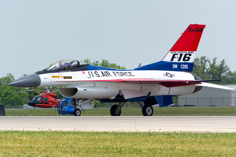 Photo of 91-0395 - USAF - United States Air Force General Dynamics F-16 Fighting Falcon at DAY on AeroXplorer Aviation Database