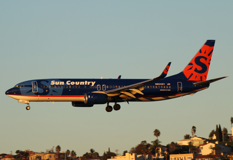 Photo of N804SY - Sun Country Airlines Boeing 737-800 at SAN on AeroXplorer Aviation Database