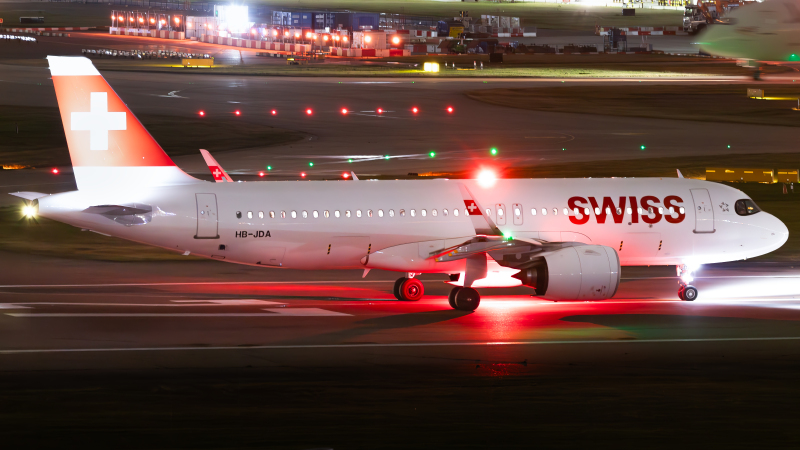 Photo of HB-JDA - Swiss International Air Lines Airbus A320NEO at LHR on AeroXplorer Aviation Database