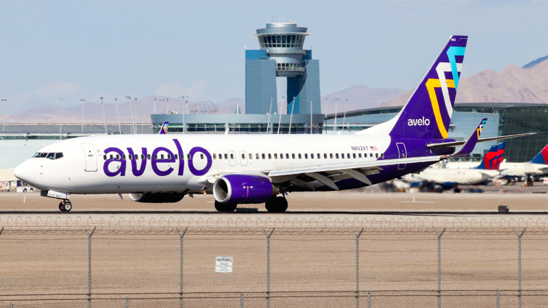 Photo of N802XT - Avelo Airlines Boeing 737-800 at LAS on AeroXplorer Aviation Database
