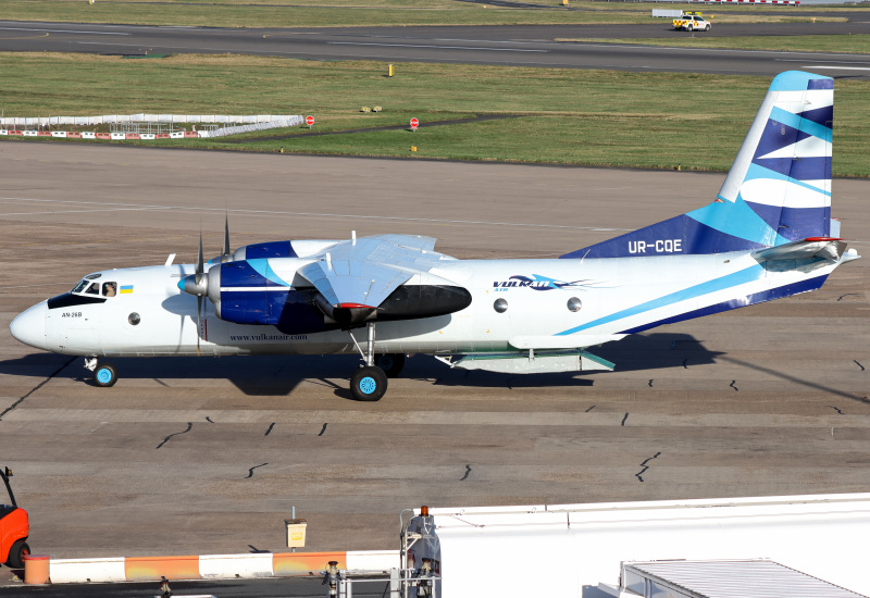 Photo of UR-CQE - Vulkan Air Antonov An-26B at BHX on AeroXplorer Aviation Database