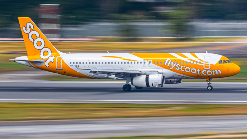 Photo of 9V-TAQ - Scoot Airbus A320 at SIN on AeroXplorer Aviation Database