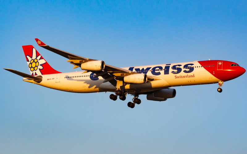 Photo of HB-JMD - Edelweiss Air Airbus A340-300 at TPA on AeroXplorer Aviation Database