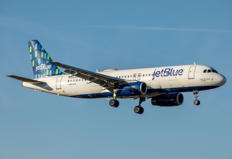Photo of N593JB - JetBlue Airways Airbus A320 at MKE on AeroXplorer Aviation Database