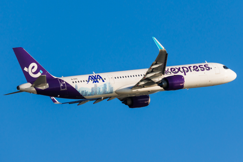 Photo of B-KKE - Hong Kong Express Airbus A321NEO at HKG on AeroXplorer Aviation Database