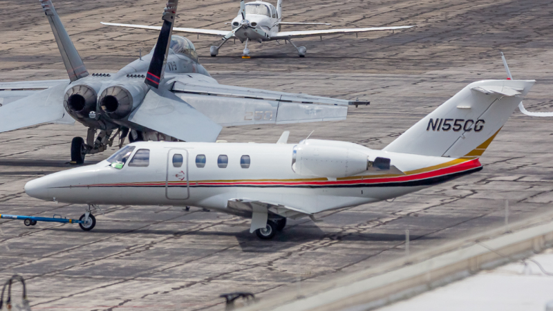 Photo of N155CG - PRIVATE Cessna Citation 525 at CMH on AeroXplorer Aviation Database