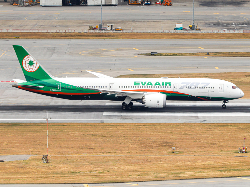 Photo of B-17882 - EVA Air Boeing 787-9 at HKG on AeroXplorer Aviation Database