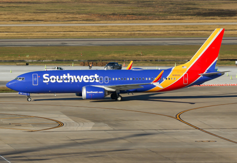 Photo of N1802U - Southwest Airlines Boeing 737 MAX 8 at IAH on AeroXplorer Aviation Database