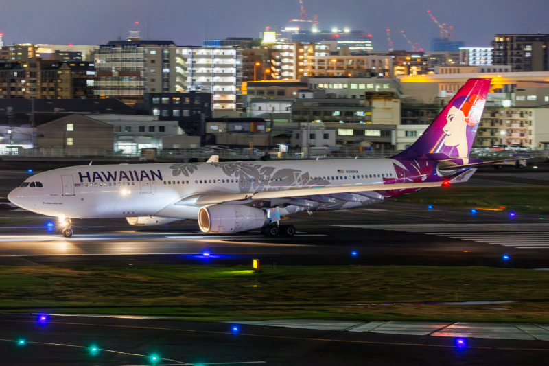 Photo of N390HA - Hawaiian Airlines Airbus A330-200 at FUK on AeroXplorer Aviation Database