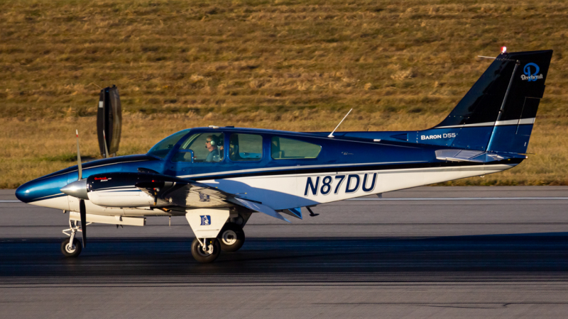 Photo of N87DU - PRIVATE Beechcraft 55 Baron  at CMH on AeroXplorer Aviation Database