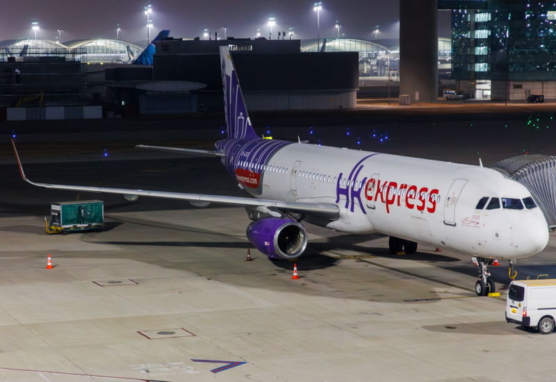 Photo of B-LED - Hong Kong Express Airbus A321-200 at HKG on AeroXplorer Aviation Database