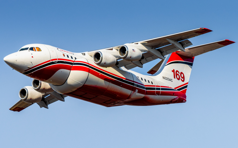 Photo of N325AC - Aero-Flite Aerial Firefighting Avro RJ85 at RDM on AeroXplorer Aviation Database