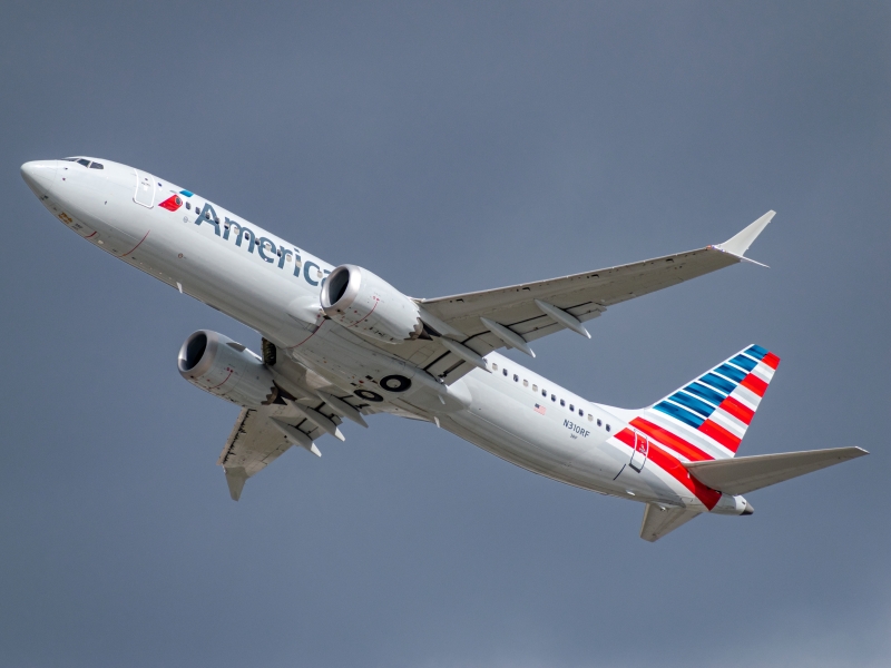 Photo of N310RF - American Airlines Boeing 737 MAX 8 at MIA on AeroXplorer Aviation Database