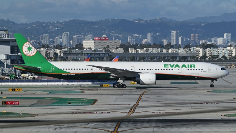 Photo of B-16727 - EVA Air Boeing 777-300ER at LAX on AeroXplorer Aviation Database