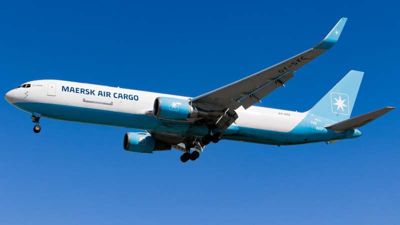 Photo of OY-SYC - Maersk Air Cargo Boeing 767-300F at MIA on AeroXplorer Aviation Database