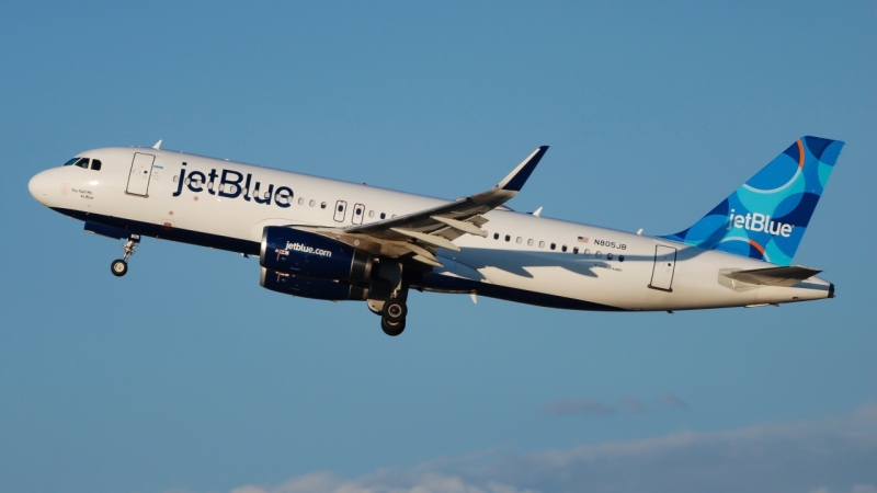 Photo of N805JB - JetBlue Airways Airbus A320 at RNO on AeroXplorer Aviation Database