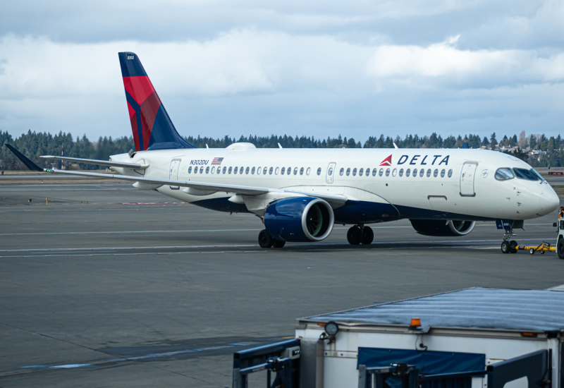 Photo of N302DU - Delta Airlines Airbus A220-300 at SEA on AeroXplorer Aviation Database