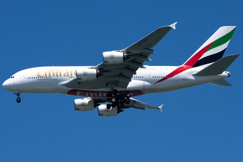 Photo of A6-EVI - Emirates Airbus A380-800 at SFO on AeroXplorer Aviation Database