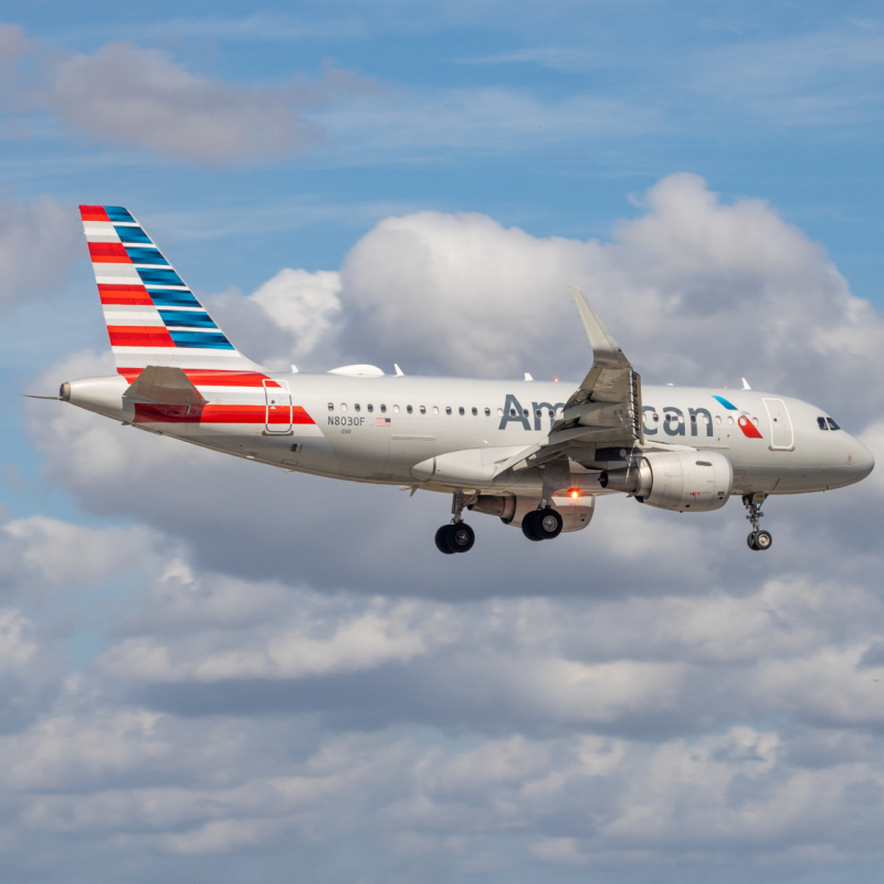 Photo of N8030F - American Airlines Airbus A319 at MIA on AeroXplorer Aviation Database