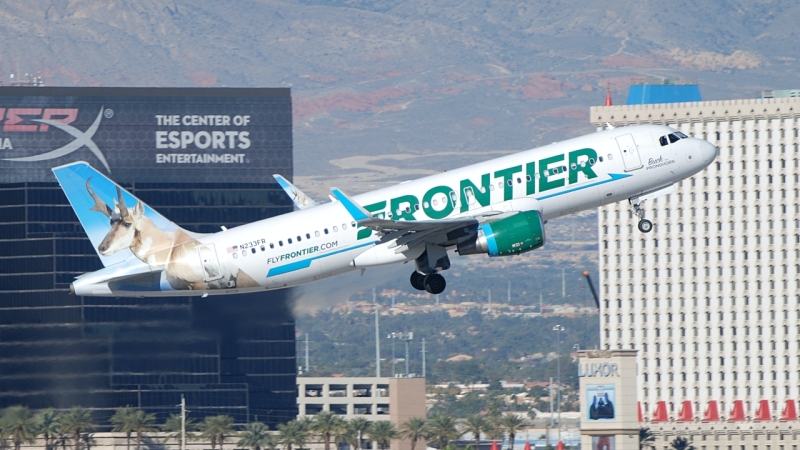 Photo of N233FR - Frontier Airlines Airbus A320 at LAS on AeroXplorer Aviation Database