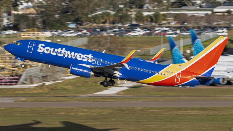 Photo of N8513F - Southwest Airlines Boeing 737-800 at TPA on AeroXplorer Aviation Database