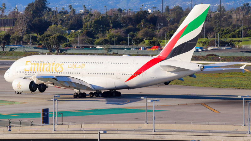 Photo of A6-EVJ - Emirates Airbus A380-800 at LAX on AeroXplorer Aviation Database