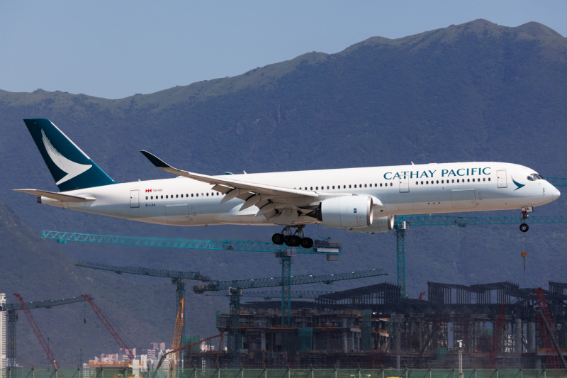 Photo of B-LRA -  Cathay Pacific Airbus A350-900 at HKG on AeroXplorer Aviation Database