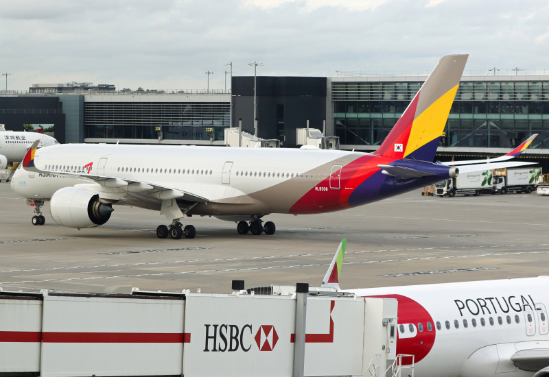 Photo of HL8308 - Asiana Airlines Airbus A350-900 at LHR on AeroXplorer Aviation Database