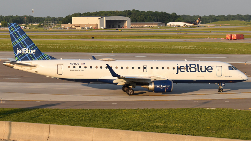 Photo of N281JB - JetBlue Airways Embraer E190 at DTW on AeroXplorer Aviation Database