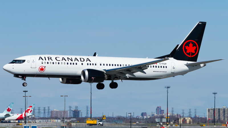 Photo of C-FSIP - Air Canada Boeing 737 MAX 8 at YYZ on AeroXplorer Aviation Database
