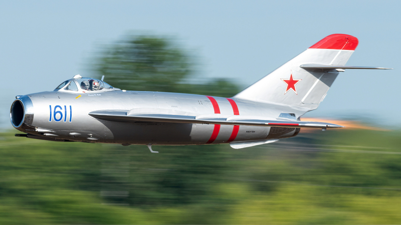 Photo of NX217SH - PRIVATE Mikoyan-Gurevich MiG-17 at OSH on AeroXplorer Aviation Database
