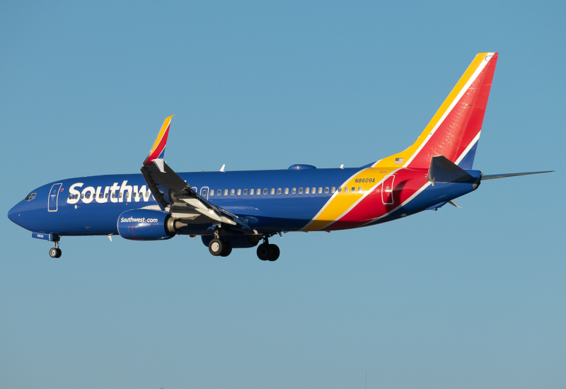Photo of N8609A - Southwest Airlines Boeing 737-800 at SJC on AeroXplorer Aviation Database