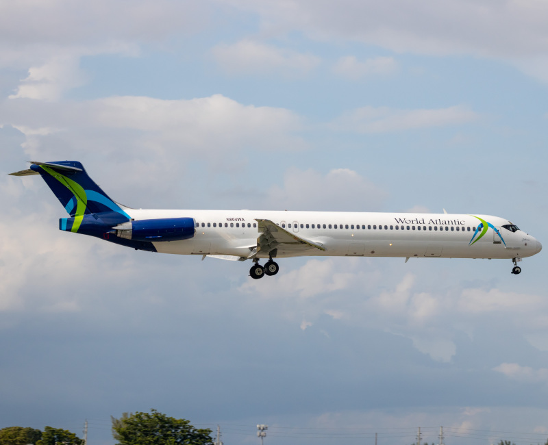 Photo of N804WA - World Atlantic Airlines McDonnell Douglas MD-83 at MIA on AeroXplorer Aviation Database