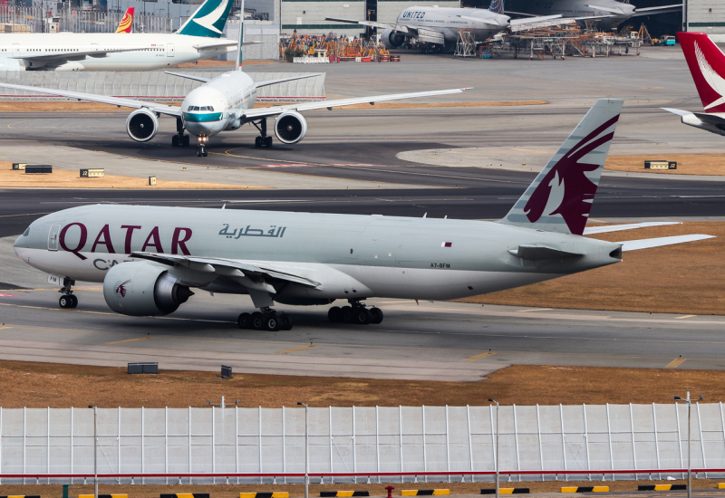 Photo of A7-BFM - Qatar Air Cargo Boeing 777-F at HKG on AeroXplorer Aviation Database