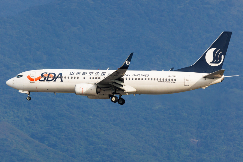 Photo of B-1743 - Shandong Airlines Boeing 737-800 at HKG on AeroXplorer Aviation Database