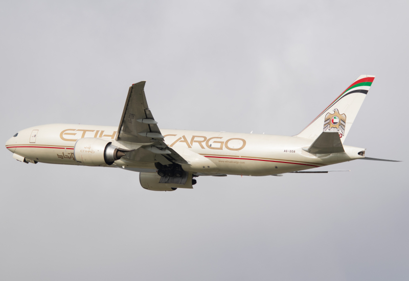 Photo of A6-DDB - Etihad Cargo Boeing 777-F at LHR on AeroXplorer Aviation Database