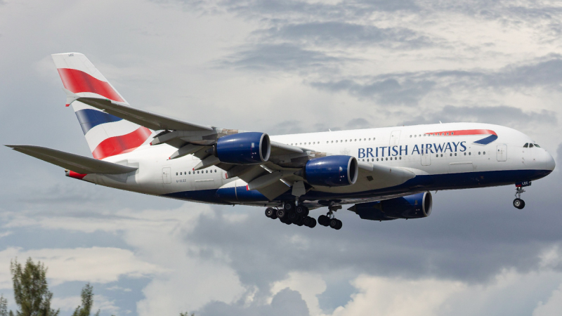 Photo of G-XLEC - British Airways Airbus A380-800 at MIA on AeroXplorer Aviation Database