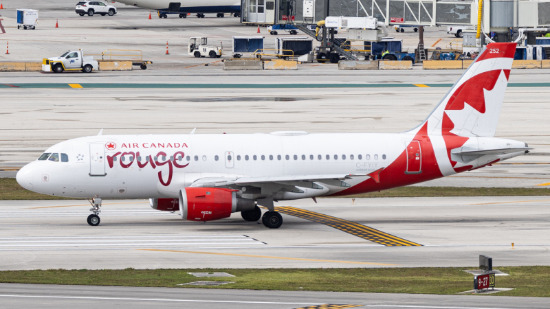 Photo of C-FYIY - Air Canada Rouge Airbus A319 at MIA on AeroXplorer Aviation Database
