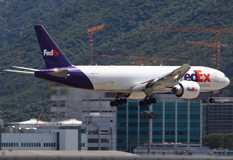 Photo of N877FD - FedEx Boeing 777-F at HKG on AeroXplorer Aviation Database