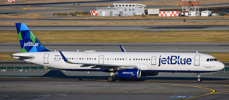 Photo of N980JT - JetBlue Airways Airbus A321-200 at SFO on AeroXplorer Aviation Database