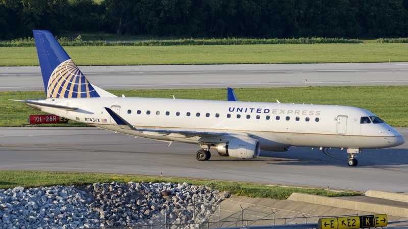 Photo of N743YX - United Express Embraer E175LR at CMH on AeroXplorer Aviation Database