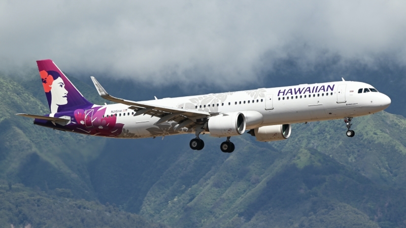 Photo of N215HA - Hawaiian Airlines Airbus A321NEO at OGG on AeroXplorer Aviation Database