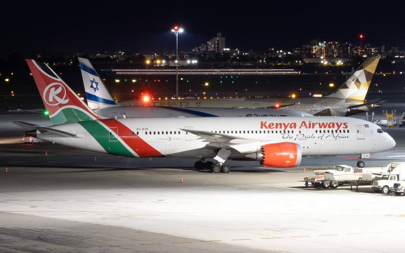 Photo of 5Y-KZF - Kenya Airways Boeing 787-8 at JFK on AeroXplorer Aviation Database