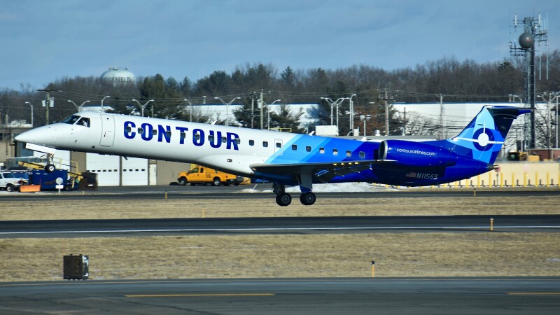 Photo of N11565 - Contour Airlines Embraer ERJ145 at BDL on AeroXplorer Aviation Database