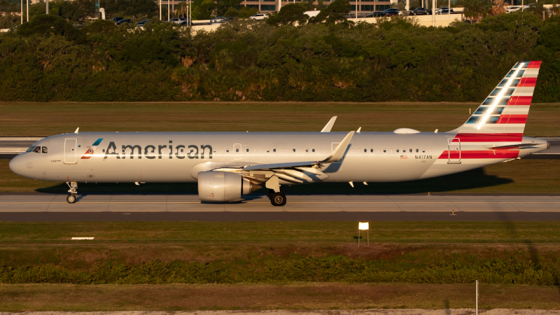 Photo of N417AN  - American Airlines Airbus A321NEO at TPA on AeroXplorer Aviation Database